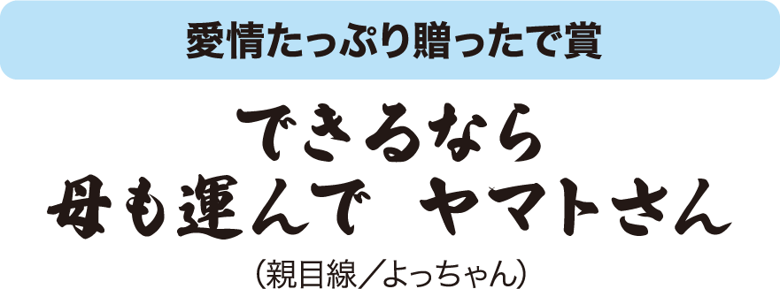できるなら 母も運んで ヤマトさん